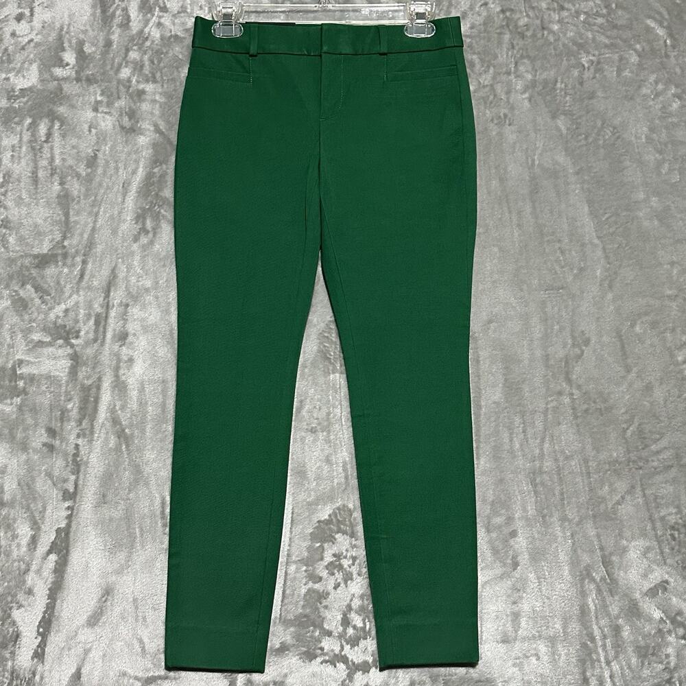 NWT Banana Republic Modern Sloan Pants Petite Womens Size 00P Green Ankle Career